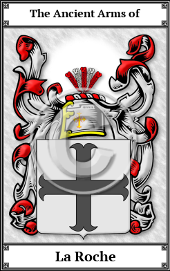 La Roche Family Crest Download (JPG)  Book Plated - 150 DPI